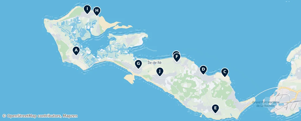 Map of Historic Churches of Île de Ré