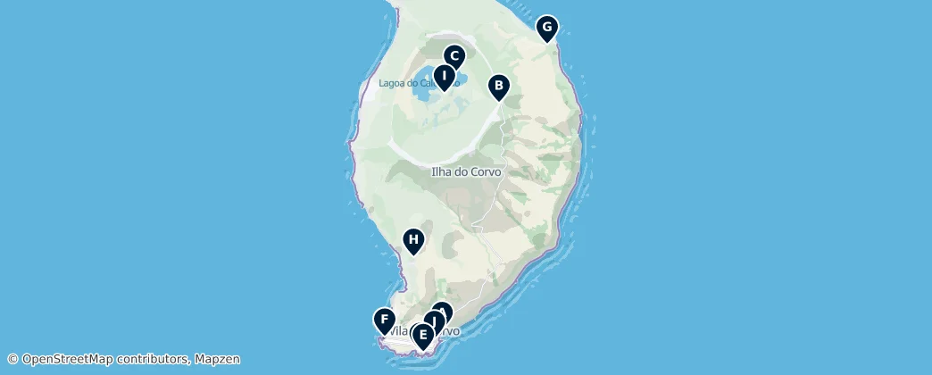 Ilha do Corvo Essentials — Map