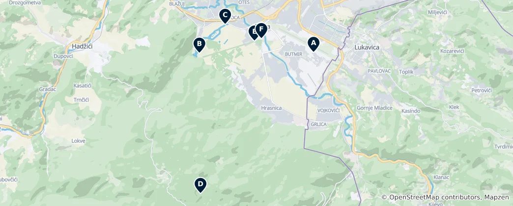 Mappa di Ilidža Essentials