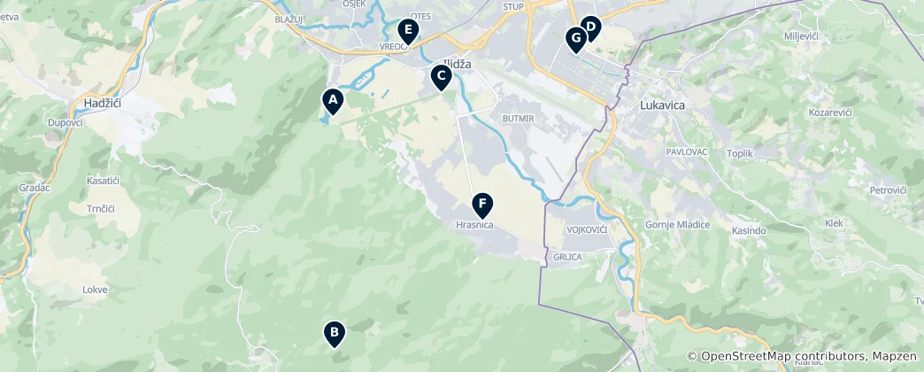 Mapa Parks and Nature