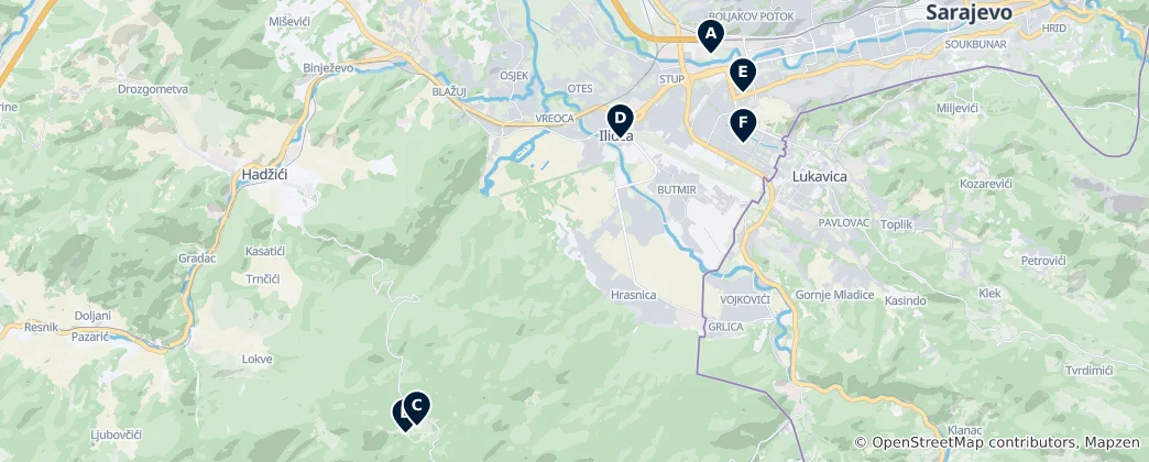 Mapa Sports & Activities