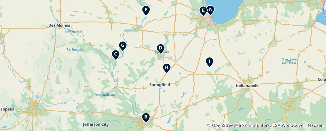 Mapa Historic Churches & Temples