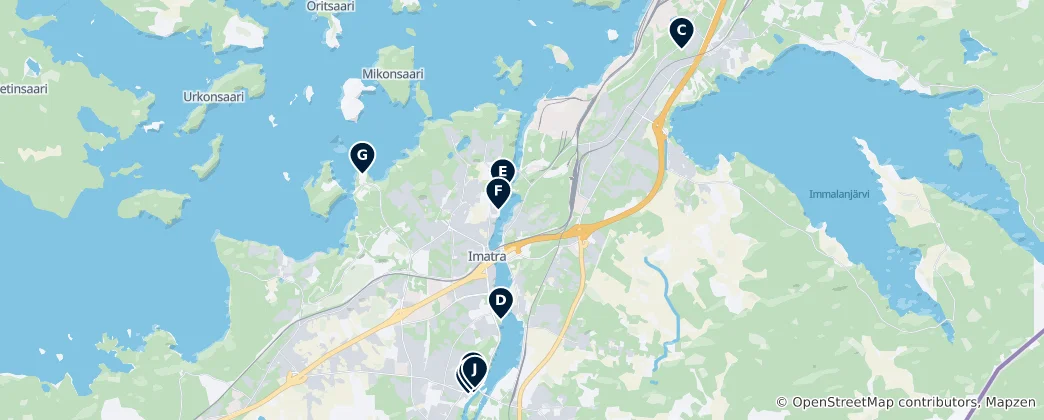 Map of Imatra Essentials