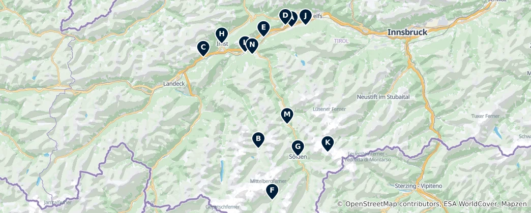 Mapa Austrian Religious Heritage