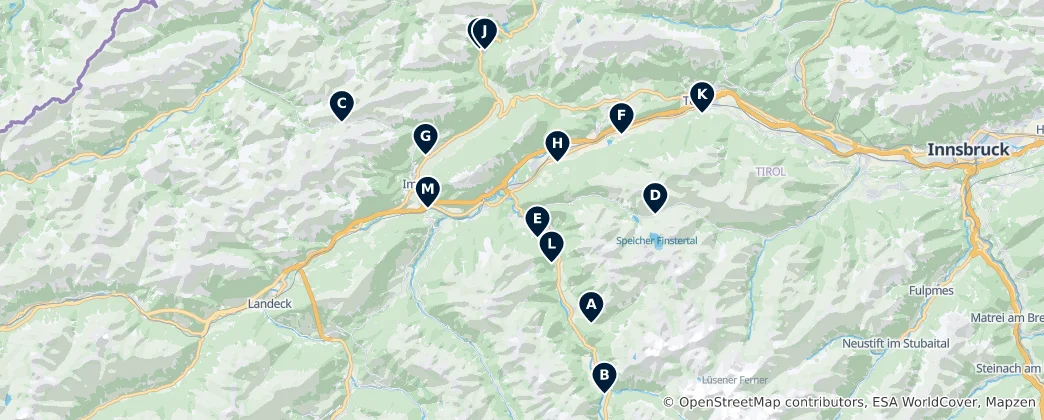 Map of Imst's Essential Alpine & Cultural Treasures