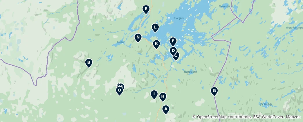 Mapa Lapland Nature & Hiking