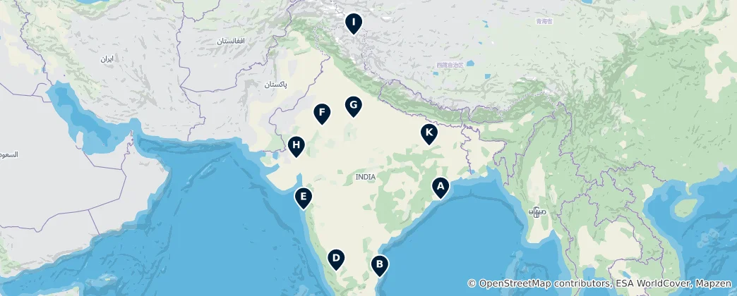 Mapa India's Sacred Sites