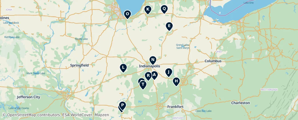 Kaart van Notable Places of Worship