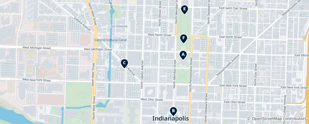 Mapa Historic Landmarks