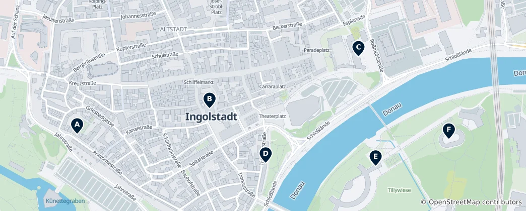Map of Museums of Ingolstadt