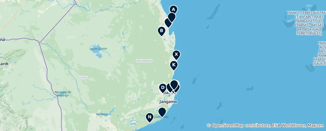 Mapa de Inhambane Unmissables