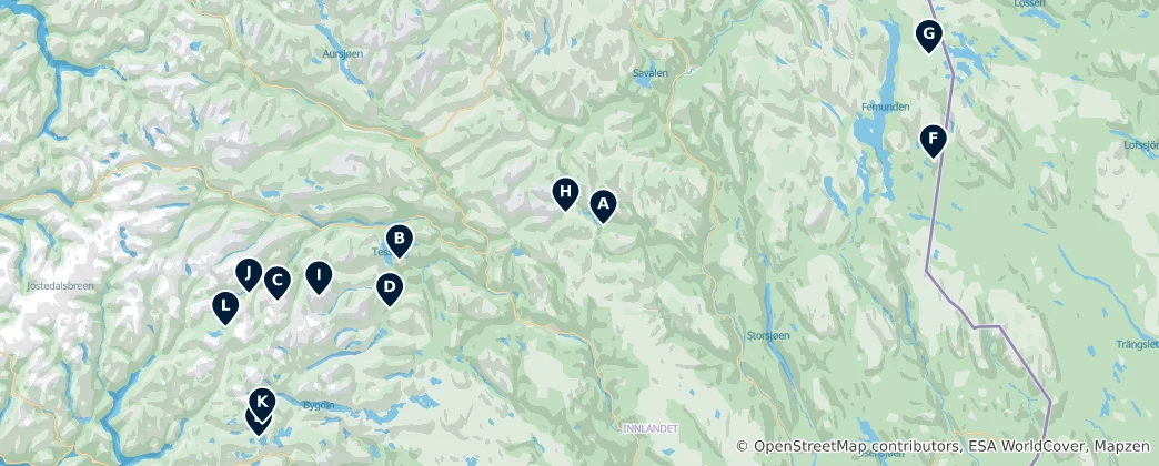 Mapa Nature and Wilderness Wonders