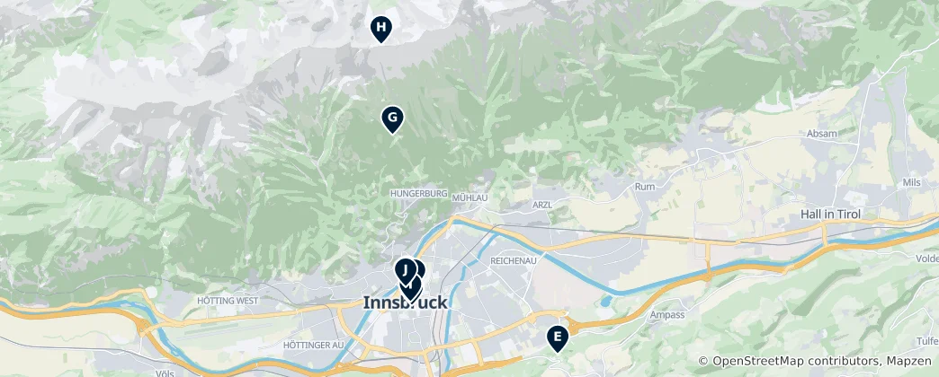 Map of Innsbruck Unmissables
