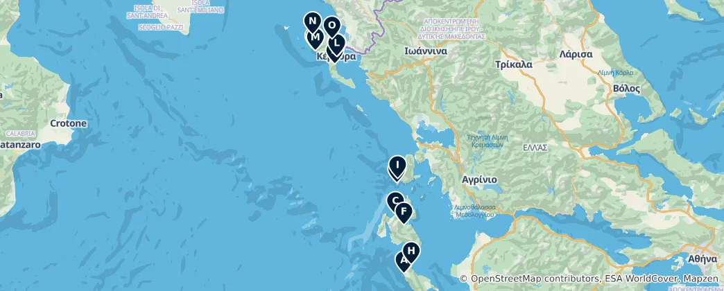 Mapa Ionian Islands Essentials