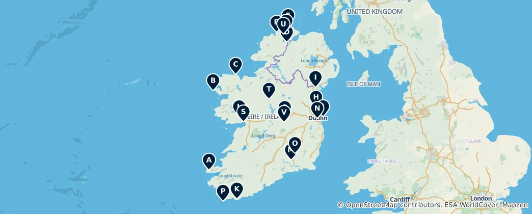 Karte von Ireland's Hidden Gems