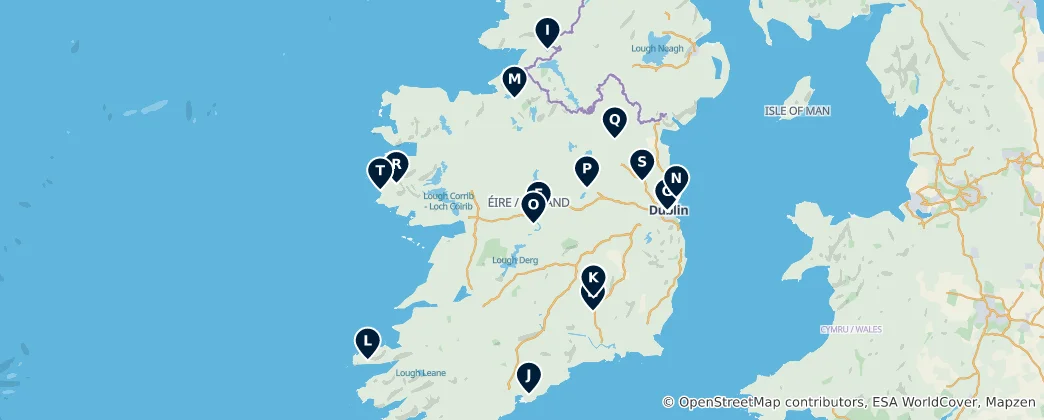 Map of Ireland's Sacred Sites