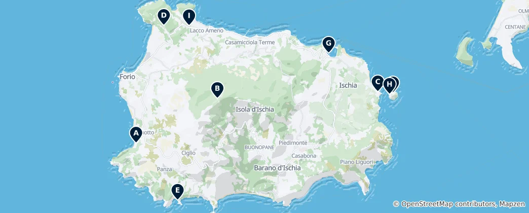 Mappa di Ischia's Must-See Wonders