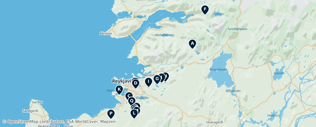 Iceland's Natural Wonders — Map