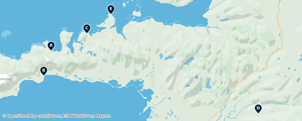 Hidden Gems of Iceland – Mapa