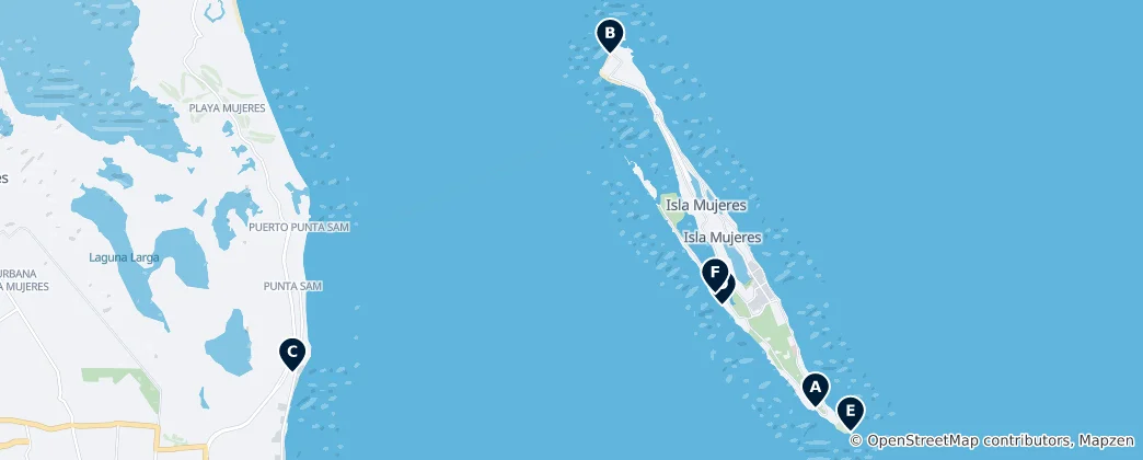 Map of Isla Mujeres Essentials