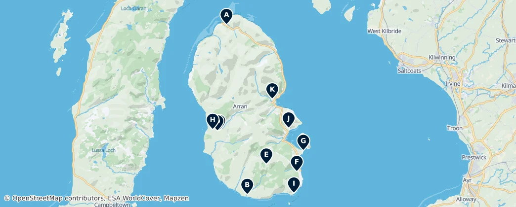 Ancient Sites of Arran 地图
