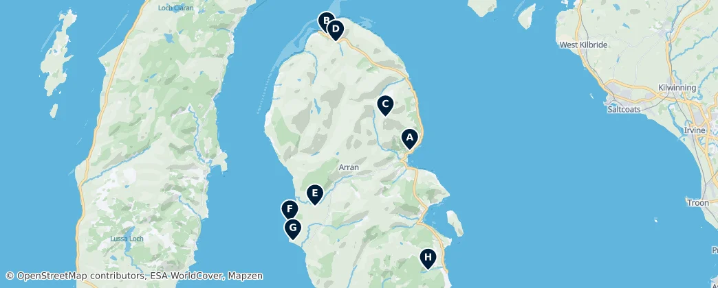 Mapa Isle of Arran Essentials
