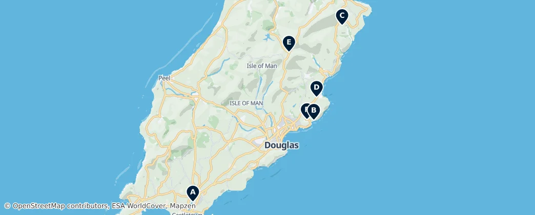 Charming Isle of Man Rail Stops — 地图