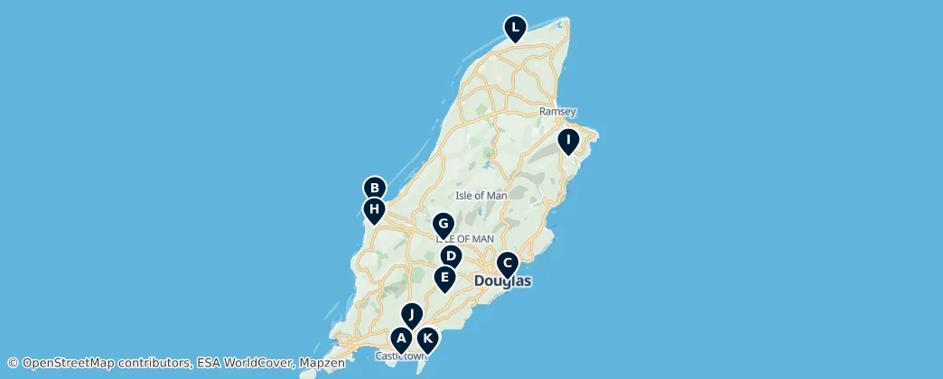 Historic Sites of the Isle of Man — 地图