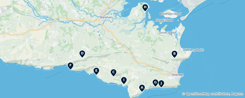 Mapa Coastal Cliffs and Viewpoints