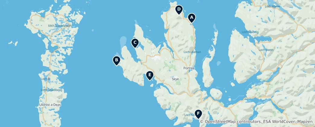 Mapa Skye Coastal Wonders