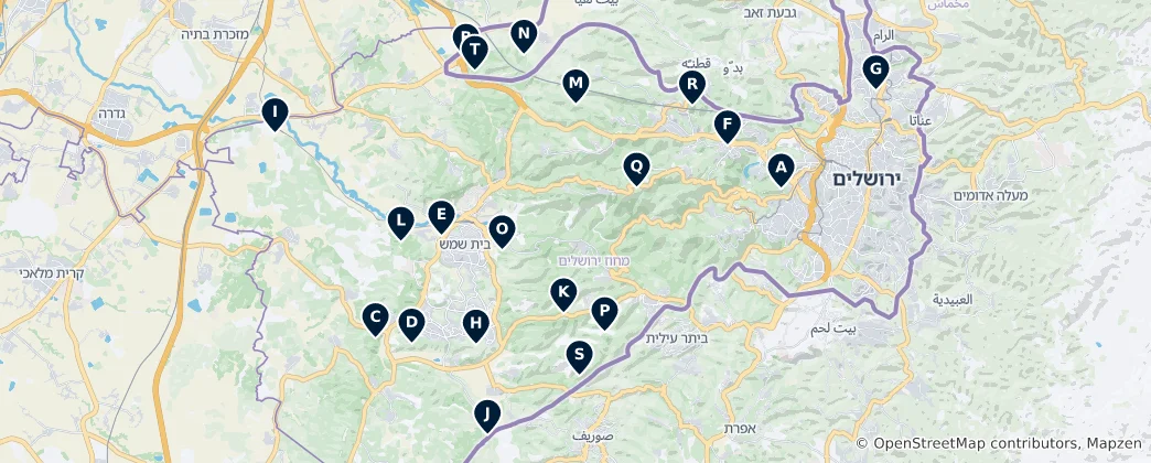 Mappa di Historical Sites and Memorials