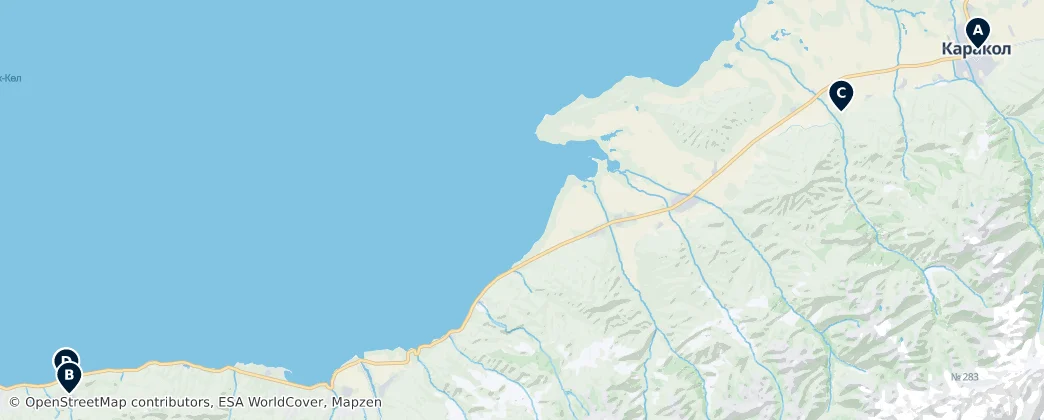 Hidden Gems of Issyk-Kul — Map