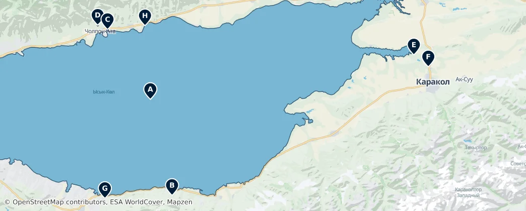 Issyk-Kul Essentials — Map