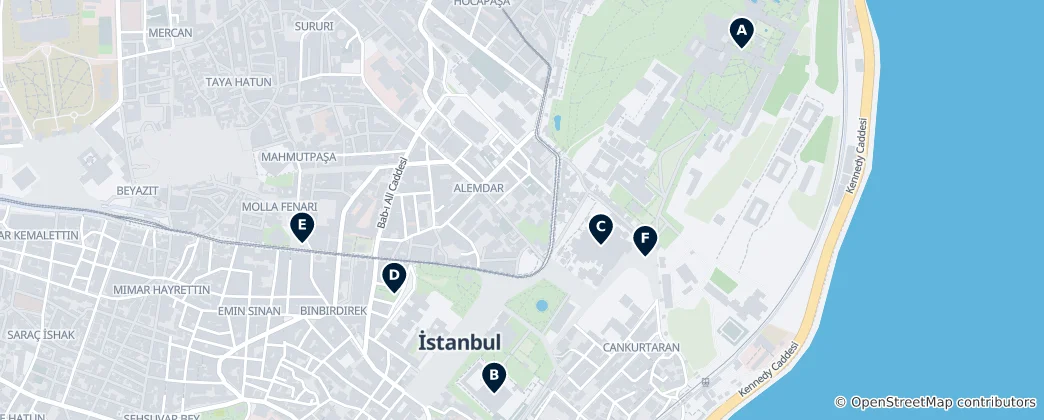 Mappa di Istanbul Architectural Gems
