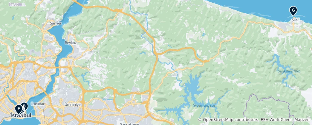 Carte de Istanbul's Historic Province