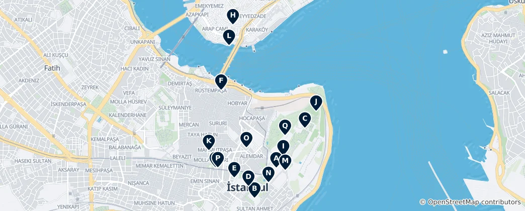 Mapa Istanbul's Absolute Essentials