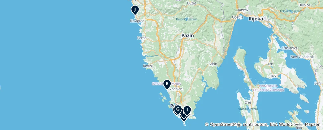 Mapa Istrian Culinary Gems