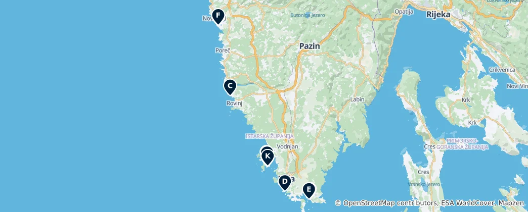 Mapa Top Hotels & Resorts