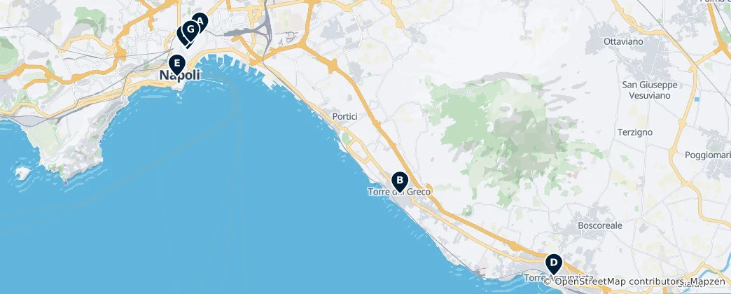 Mapa Historic Churches of Naples