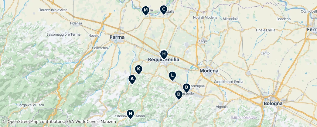 Province of Reggio Emilia Essentials — 地图