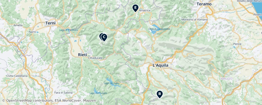Peaks and Alpine Refuges — mapa