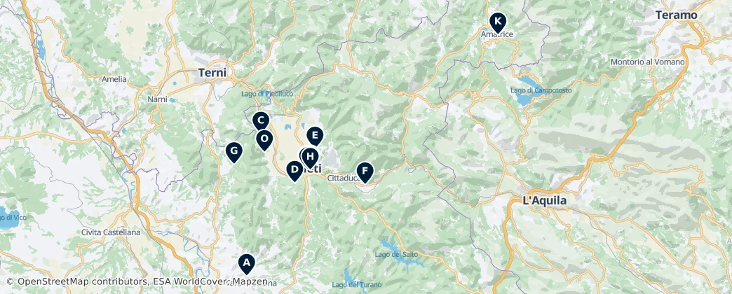 Sacred Sites of Sabina — mapa