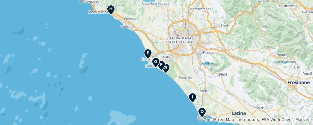 Mapa Coastal Gems & Seafood