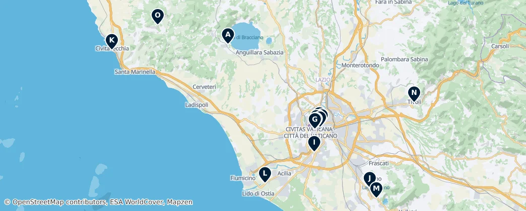 Castles and Palaces of Rome — Mapa