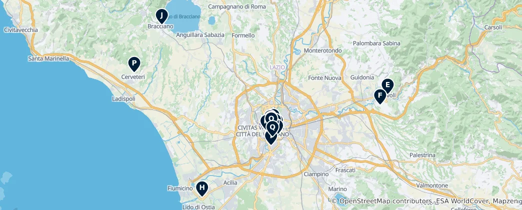 Mapa Editor's Choice: Rome Landmarks