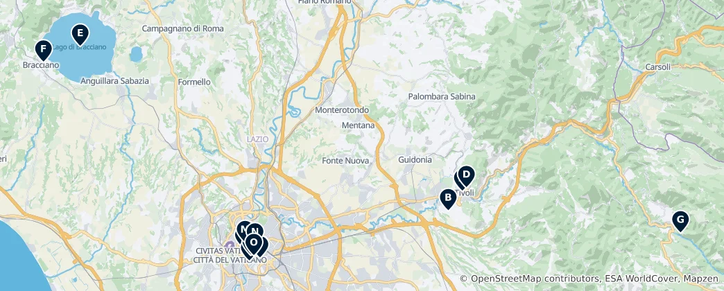 Mappa di Rome Metropolitan Area Essentials