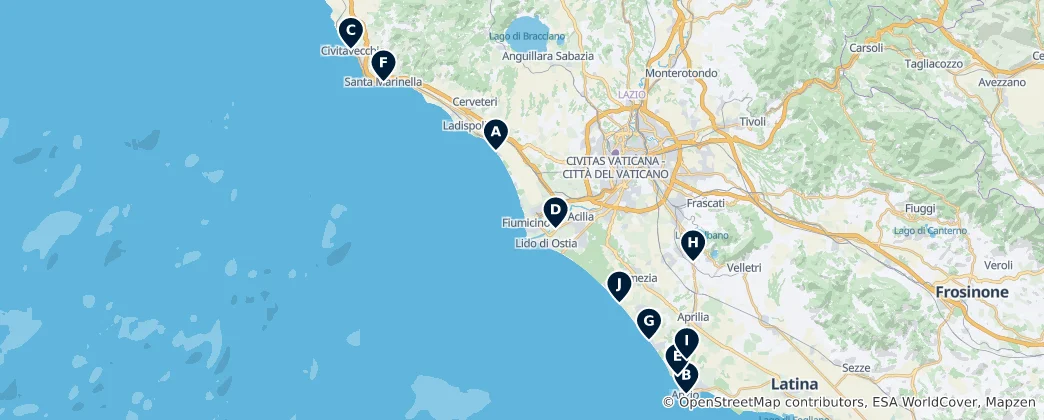 Mapa Vibrant Nightlife Spots