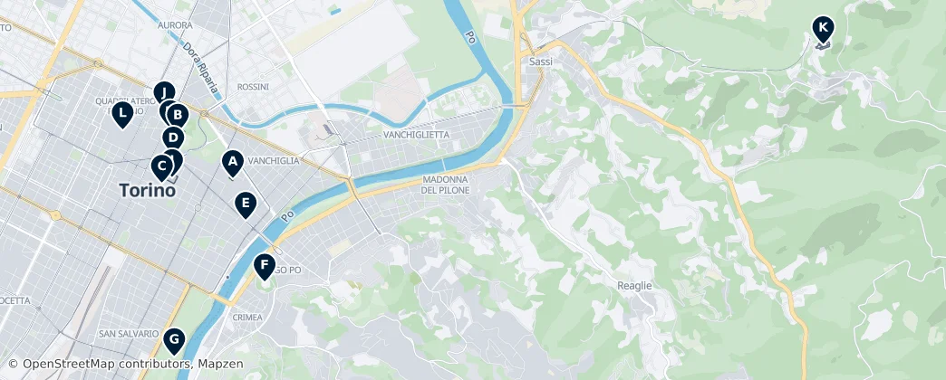 Turin Metropolitan Area Essentials — Mapa