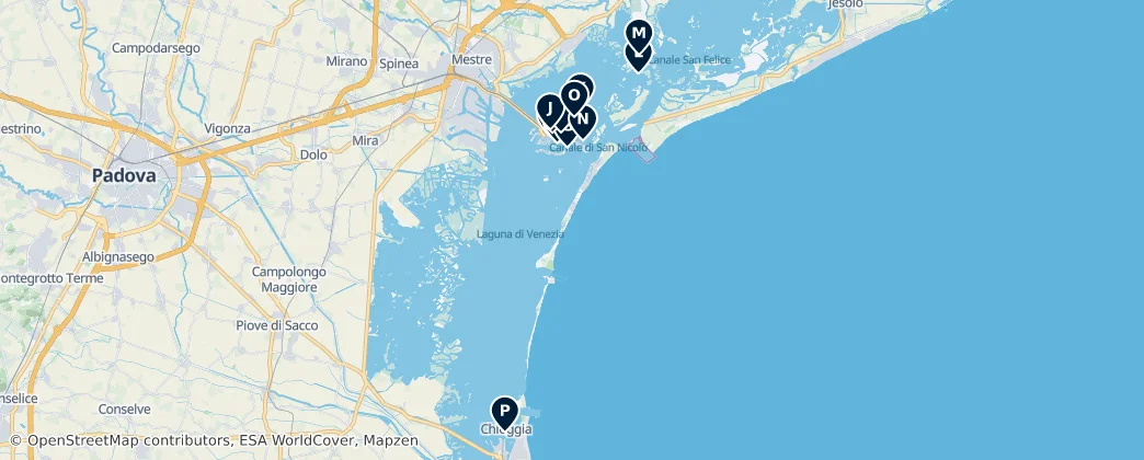 Mapa de Historic Churches of Venice