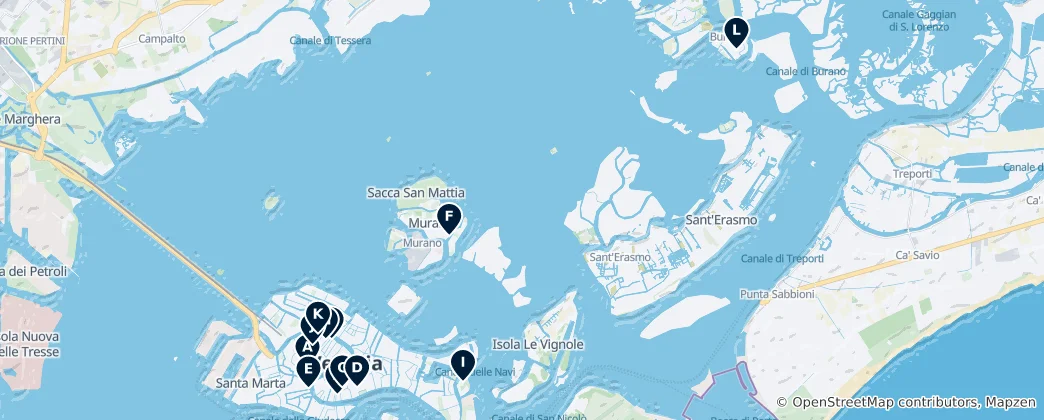 Venice Pass Attractions Haritası